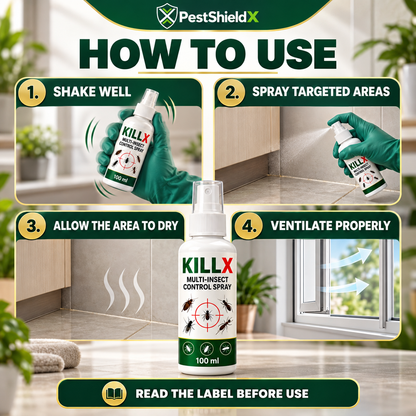 KillX™ Multi-Insect Control Spray – Pack of 3