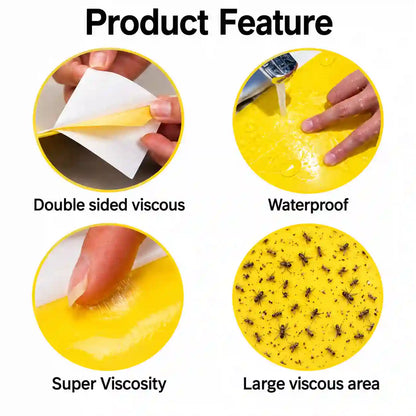Yellow Sticky Traps for Plants – Double-Sided Pest Control Cards, 20 Pieces