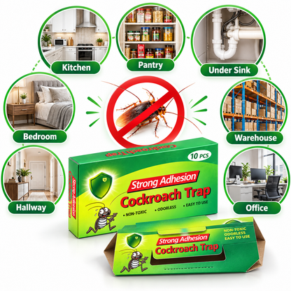 Cockroach trap suitable locations kitchen pantry sink bedroom hallway office warehouse