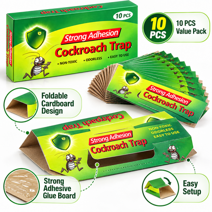 Cockroach trap 10 PCS value pack and product features