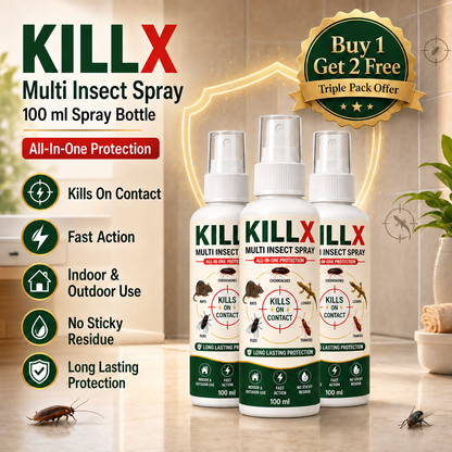 KILLX 100 ml multi-insect spray triple-pack offer