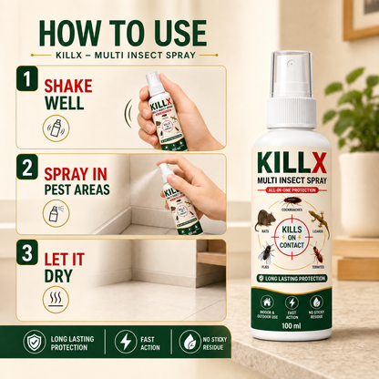 How to use KILLX 100 ml multi-insect spray