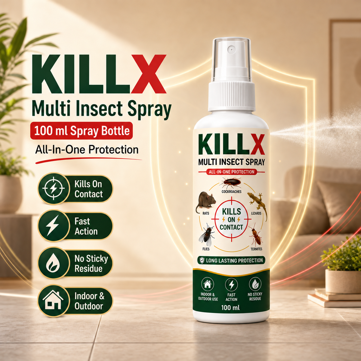 KILLX 100 ml multi-insect spray benefits